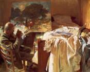 约翰辛格萨金特 - An Artist in His Studio